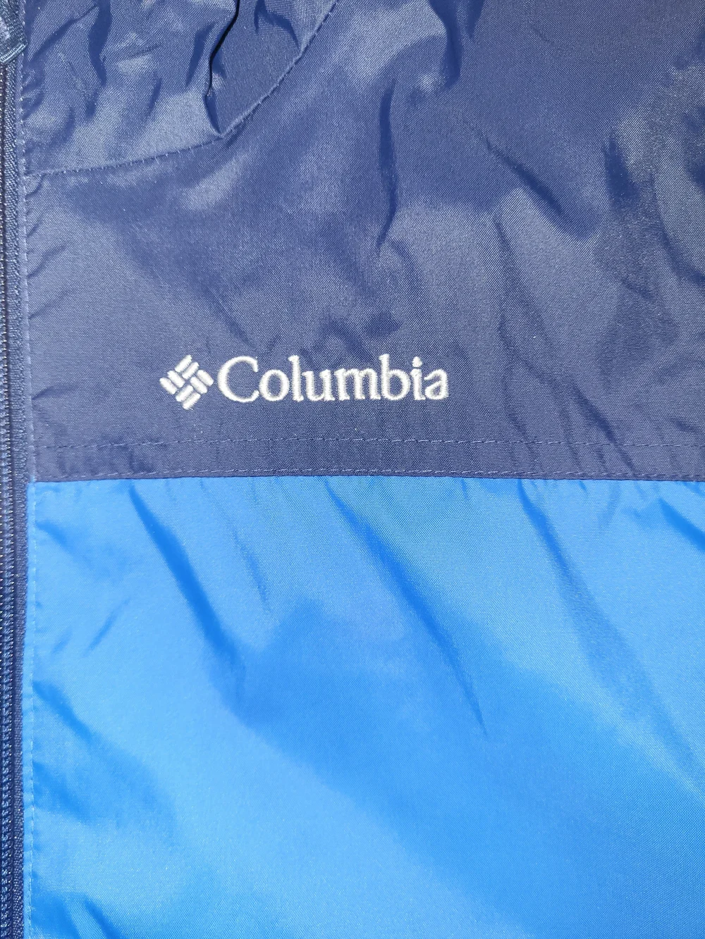 Columbia Navy and Royal Blue Hooded Shell Jacket